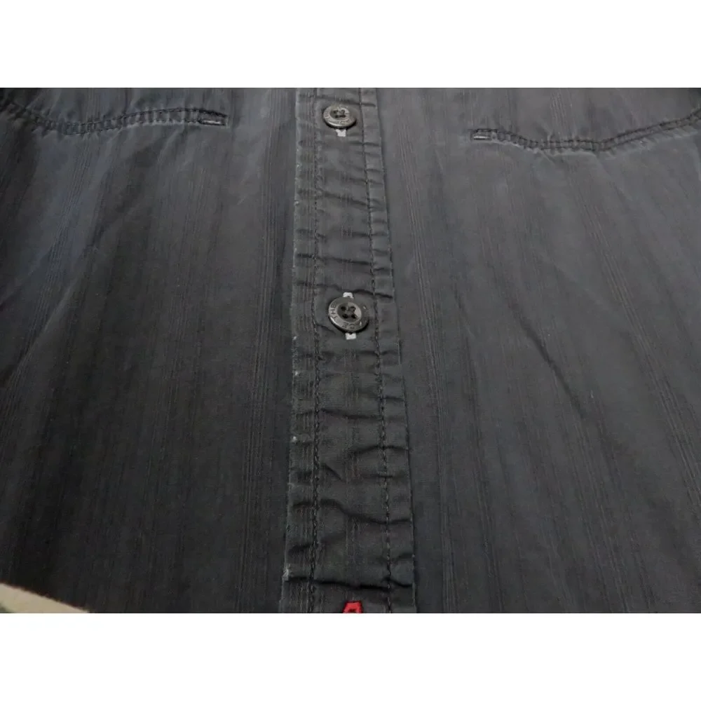 2 Mens The North‎ Face Short Sleeve Button Front Shirts Size L Cotton Black